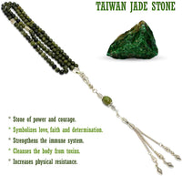 Green Jade Stone Prayer Beads Tesbih-Tasbih-Tasbeeh (6 mm 99 beads)