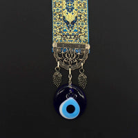 Turkish Mini Carpet with Evil Eye, Evil Eye Wall Hanging, Turkish Decor, Miniature Carpet, Nazar, Turkish Eye, Home Décor Wall Hanging