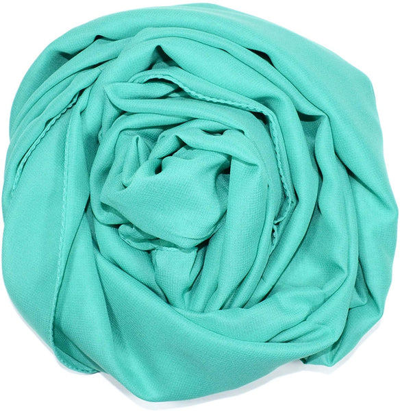 Quality Plain Chiffon Scarf/Shawl - Mint Green - Islamic Hijab - Turkish Made