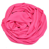 Elegant Plain Crepe Shawl/Scarf- Fuchsia/Pink (Turkish Made)