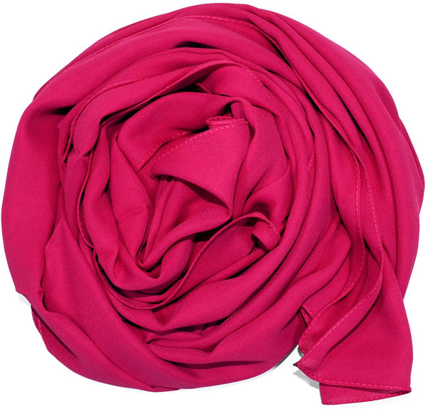 Elegant Plain Crepe Shawl/Scarf - Cherry Turkish Made (FREE GİFT)