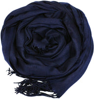 Islamic Hijab Plain Pashmina Shawl - Turkish Made (Navi Blue)