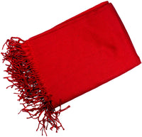 Islamic Hijab Plain Pashmina Shawl - Turkish Made (Red)