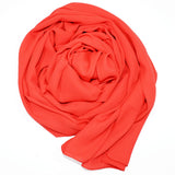 Elegant Plain Crepe Shawl/Scarf - Pomegranate Flower (Turkish Made)