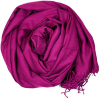 Islamic Hijab Plain Pashmina Shawl - Turkish Made (Cherry)