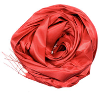 Quality Luxury Plain (Slub) Shawl/Scarf - Red -Made in Turkey-