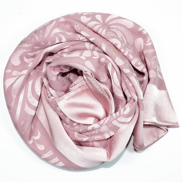 Islamic Hijab Fashion Jacquard Scarf Shawl Wrap - Dry Rose - Special Product Made in Turkey