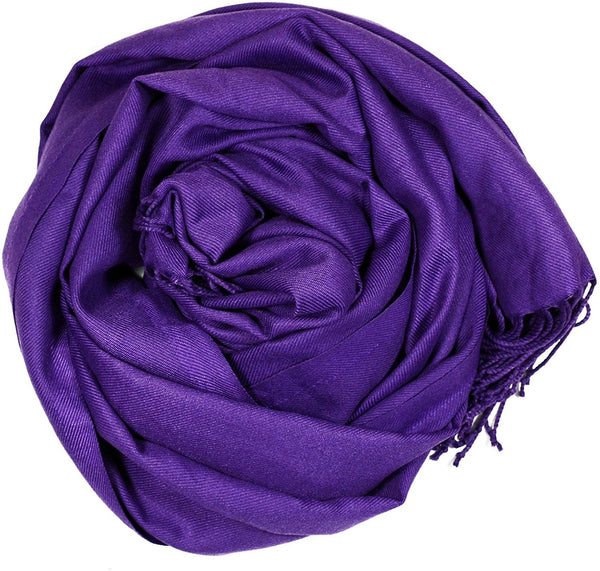 Islamic Hijab Plain Pashmina Shawl - Purple