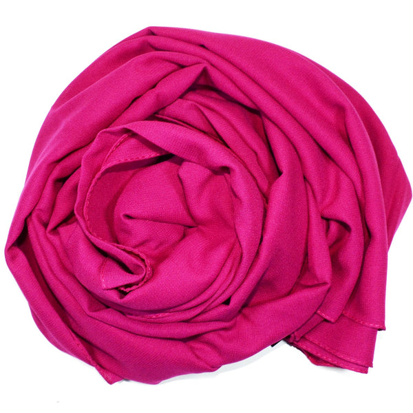 Quality Plain Chiffon Scarf/Shawl- Fuchsia/Pink - Islamic Hijab - Turkish Made