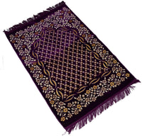 Smooth Purple Colored Springer Dodya Muslim Prayer Rug Sajadah - Islamic Janamaz Namaz Sajjadah Turkish Prayer Rug