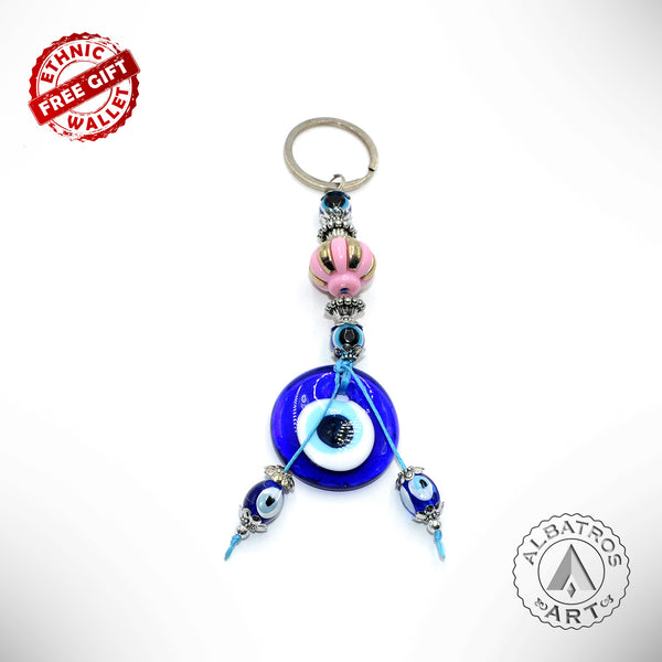 Handmade Elegant Evil Eye Key Chain, Car Keychain, Handbags Holder