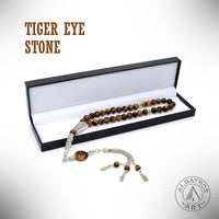 TIGER EYE STONE SERIES Prayer Beads-Tesbih-Tasbih-Tasbeeh-Misbaha (Gentleman Model) (8 mm 33 beads)