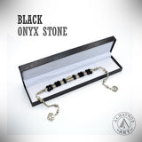 Elegant Double String Black Onyx Zaza Stress Worry Beads - Zaza Tesbih-Tasbih-Tasbeeh-Misbaha